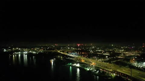 Fireworks in Providence 3 Stock Footage 156724730