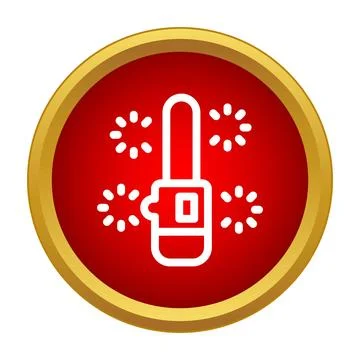 Fireworks pyrotechnic cracker rocket celebration icon 스톡 일러스트