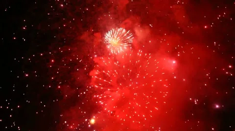 Fireworks rack focus beautiful Stockbeeldmateriaal 7737768