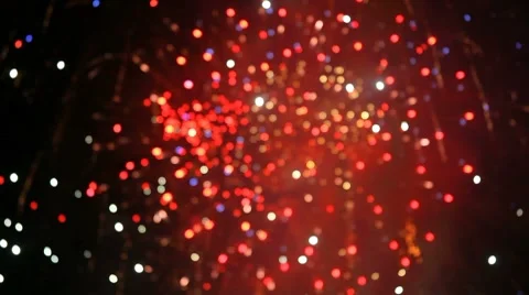 Fireworks rack focus beautiful Stock Footage 7740669