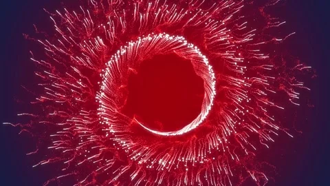 Fireworks. Red background. A spiral of light. The celebration. Stock Footage 247365159