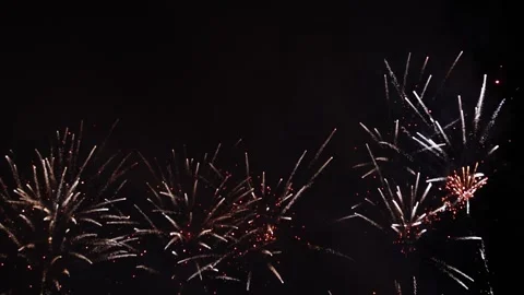 Fireworks - red to silver Stock Footage 254511946