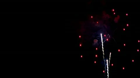 Fireworks on the Right Side of the Screen Stock Footage 370052