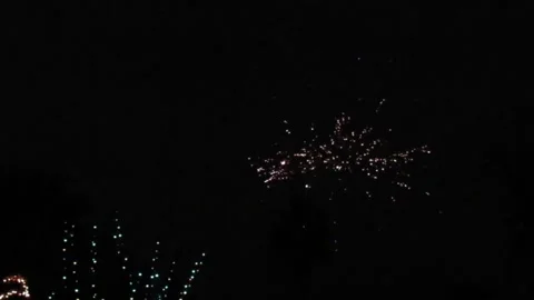 Fireworks ringing in the new year 2026 in America Stock Footage 336351398