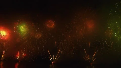 Fireworks in Rio de Janeiro Stock Footage 267339128