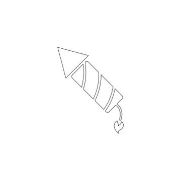 Fireworks rocket. flat vector icon Stock Illustration