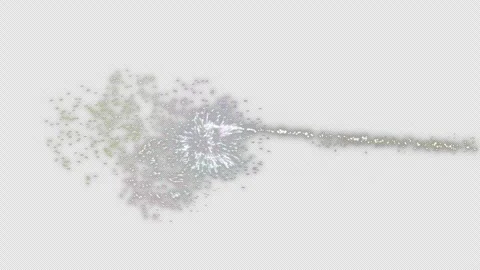 Fireworks Rocket Launch with Trail and Multi-Color Burst – Rotatable Motion. Stock Footage 310183128