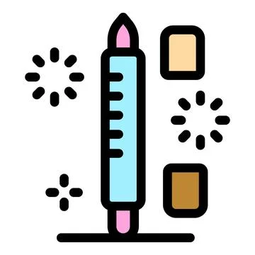 Fireworks rocket launching, celebrating with pyrotechnics Stock Illustration