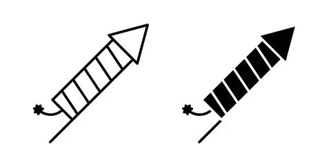 Fireworks rocket sign vector art Illustrations Stock Illustration