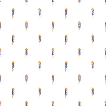 Fireworks rockets seamless pattern celebrating festive occasions Stockillustratie