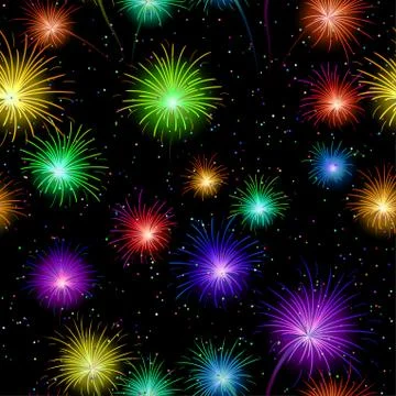 Fireworks, seamless Stock Illustration