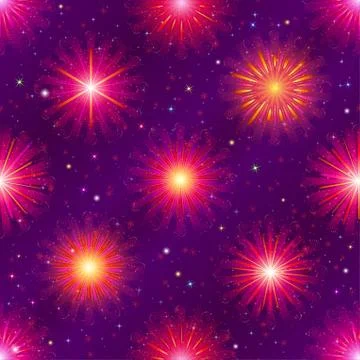 Fireworks, seamless Stock-Illustration