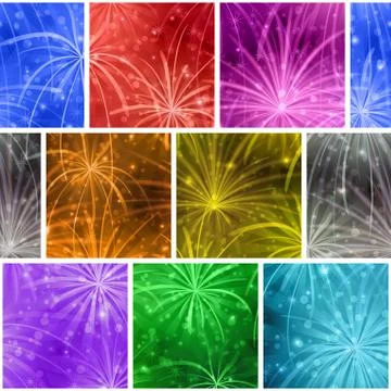Fireworks, seamless Stock Illustration