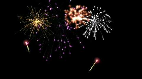 Fireworks seamless loop Stock Footage 702031