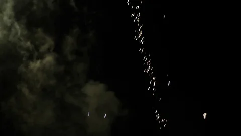 Fireworks shoot up into the sky Stock Footage 80805121