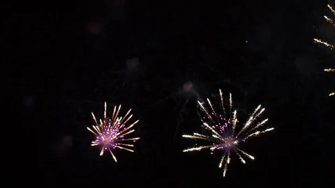 Fireworks show. Festival and celebration.  Firework display Stock Footage