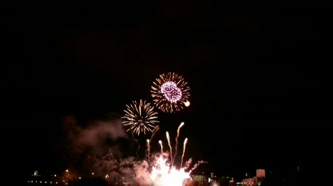 Fireworks show i1b  Stock Footage 170908