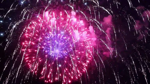 Fireworks Show on July 4th Stock Footage