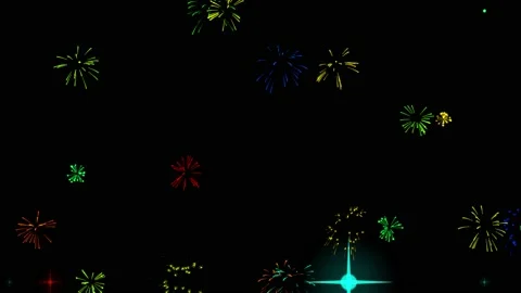 Fireworks Show Motion Graphics. Event, New Year or Holidays Party celebration. Stock Footage 218276957