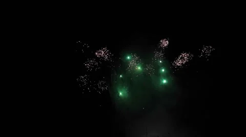 A fireworks show at night. Stock Footage 943572
