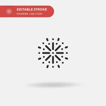 Fireworks Simple vector icon. Illustration symbol design template for web mob Stock Illustration