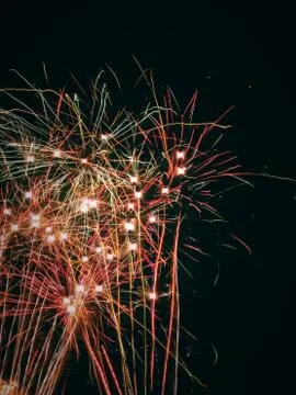 Fireworks in the sky in the evening Stock Photos
