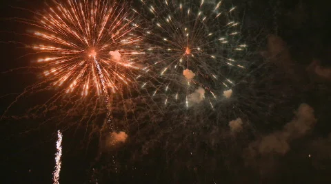 Fireworks in the sky Stock Footage 608332