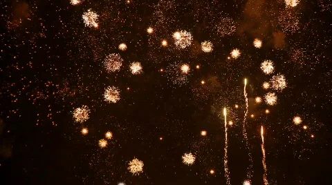 Fireworks in the sky Stock Footage 857254