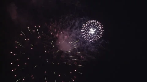 Fireworks in Sky Stock Footage 26108788