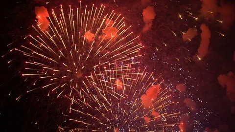 Fireworks in the sky Stock Footage