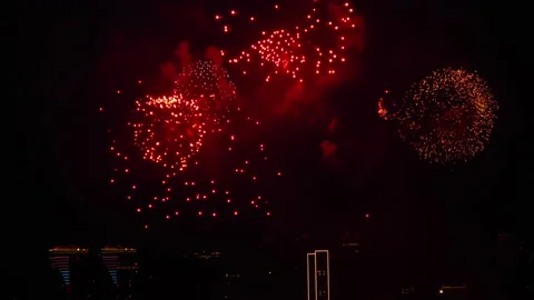 Fireworks In The Sky Stock Footage 156411378