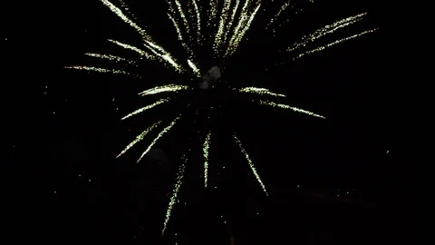 Fireworks in the sky night new year and christmas Stock Footage 100618887