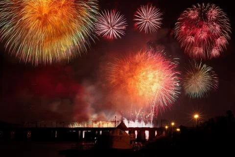 Fireworks in the sky Stock-Fotos
