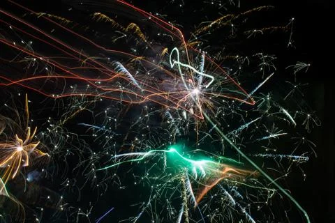 Fireworks in the sky Stock Photos