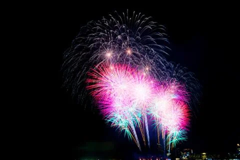 Fireworks in the sky. Stock Photos