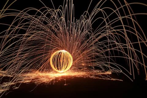 Fireworks in the sky Foto stock