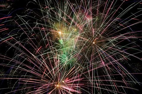 Fireworks in the sky Stock Photos