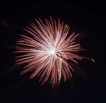 A fireworks in the sky Stockfoto's