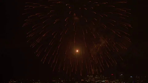 Fireworks at sky shot Stock Footage 85257499