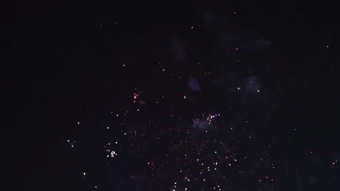 Fireworks slow and backwards Stock Footage 114659708