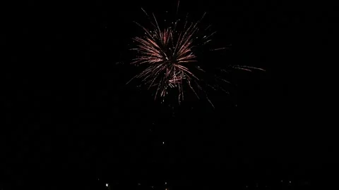 Fireworks in slow motion Stock Footage 205548305