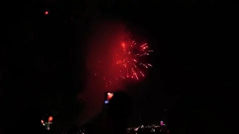 Fireworks in slow motion Stock Footage 281485369