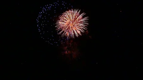 Fireworks in slow motion HD Stock Footage 96755290
