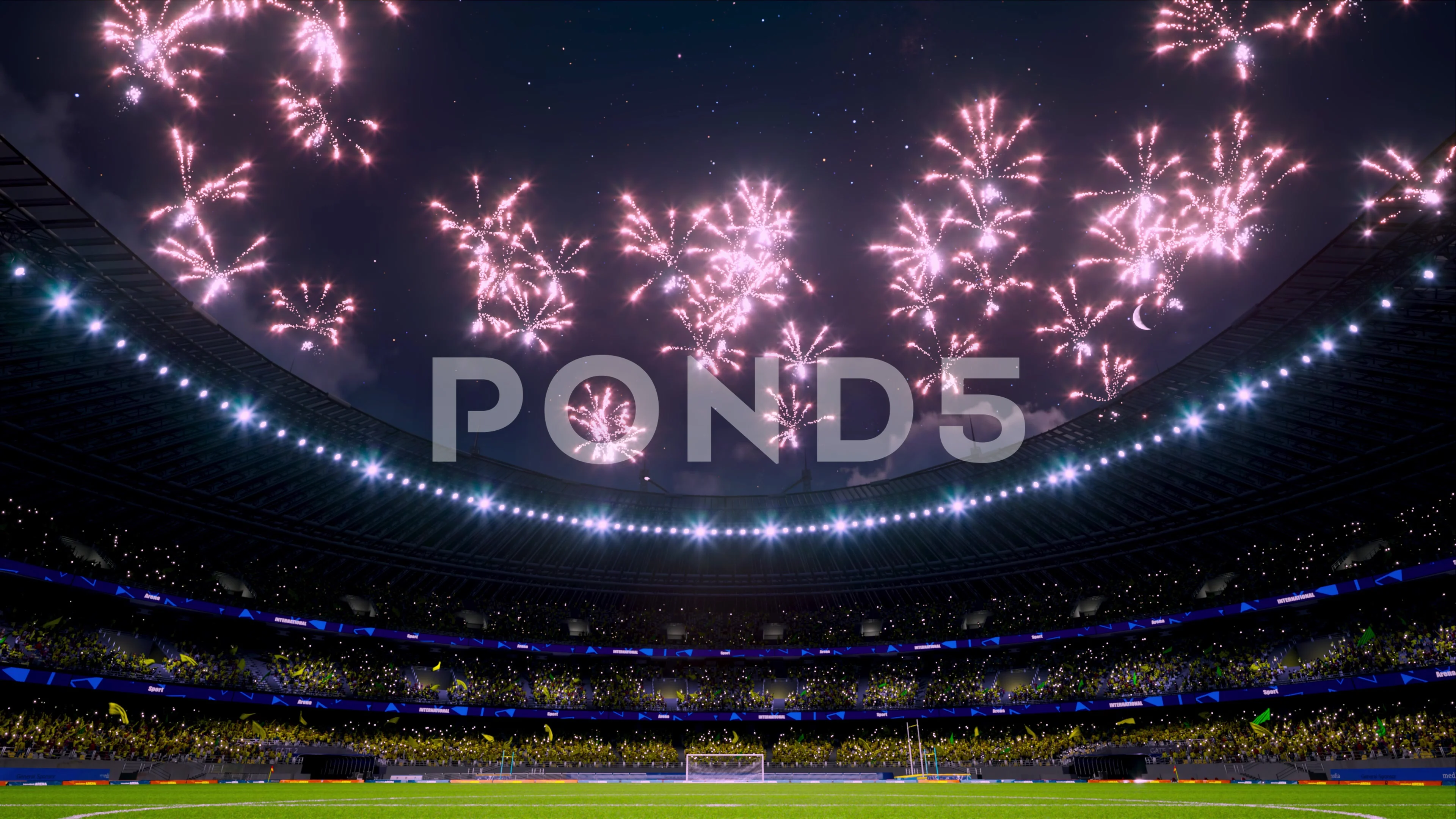 Stadium Fireworks Stock Footage Royalty Free Stock Videos Pond5