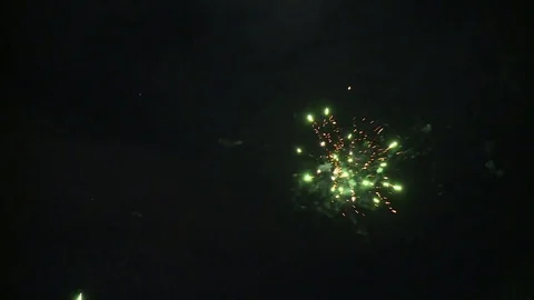 Fireworks with sound on the dark background 스톡 동영상 77862923