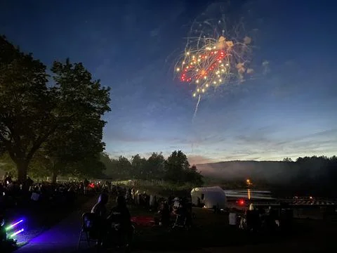 Fireworks Spaceship Foto stock