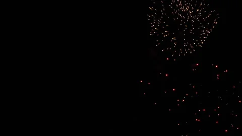 Fireworks sparkle in night sky Stock Footage 316635828