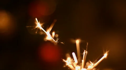 Fireworks sparkler closeup.  Stock Footage 59448409