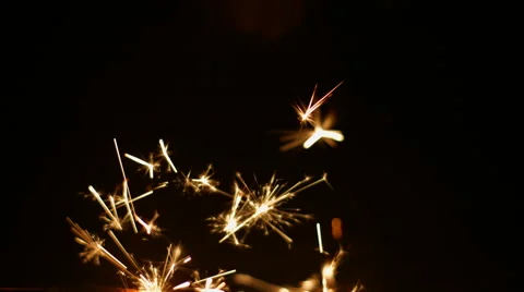 Fireworks sparkler closeup.  Stock Footage 59990417