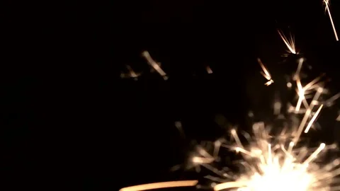 Fireworks sparkler closeup. Video stock 83542017